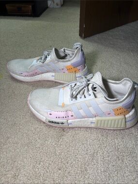 adidas Womens Pastel Pink, Cream & Lavender NMD-Style Sneakers